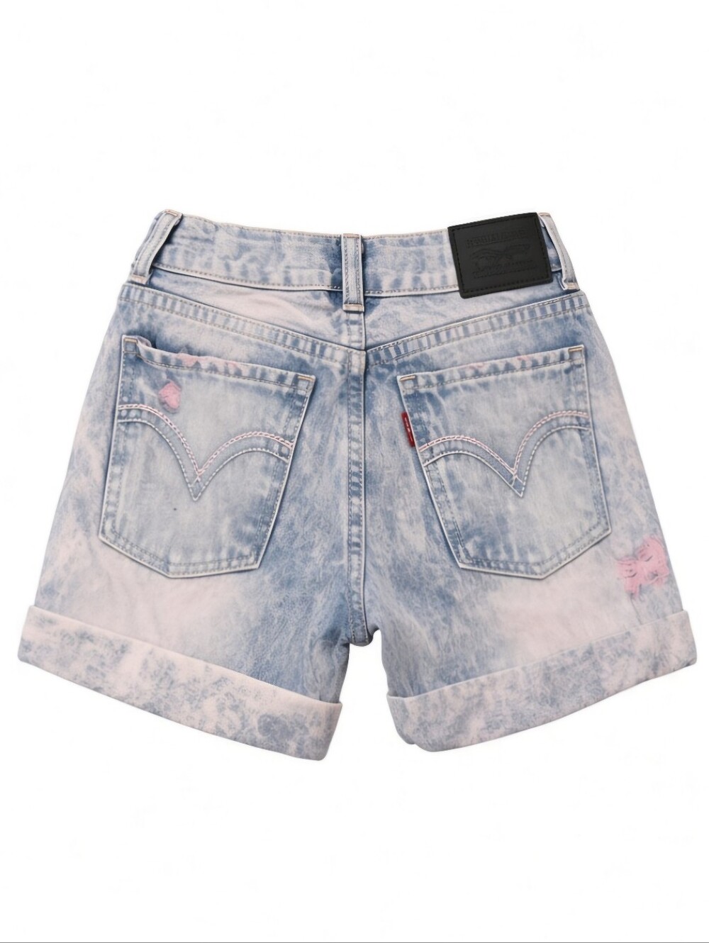 Levi's Pink Acid-Wash Kids Denim Shorts